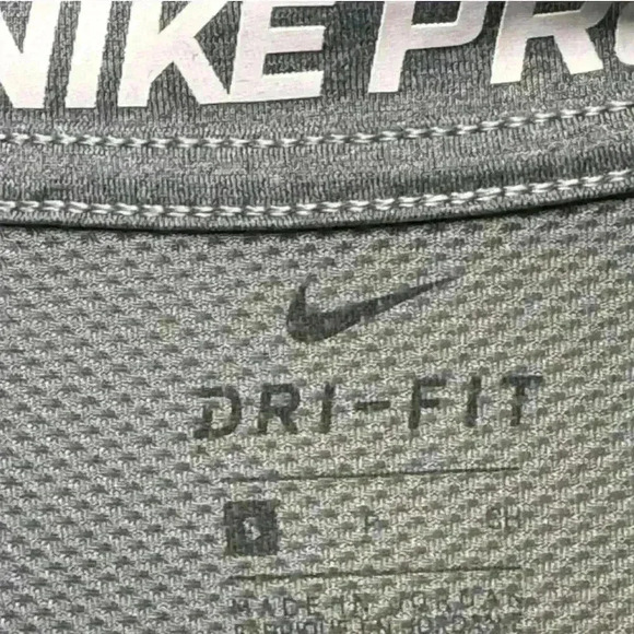 Nike Pro Dri-FIT Men's Long Sleeve Shirt Gray Size Medium Training - Picture 5 of 6